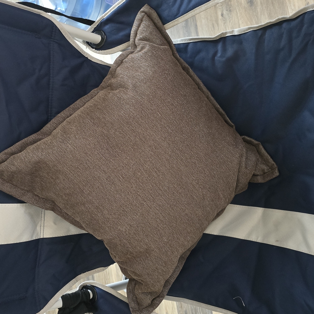 Brown Accent Pillow w/ Piped Edges,Free Shipping